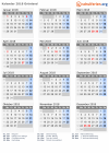 Kalender 2018 mit Ferien und Feiertagen Grönland