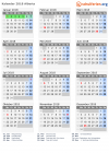Kalender 2018 mit Ferien und Feiertagen Alberta
