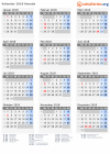 Kalender 2018 mit Ferien und Feiertagen Kanada