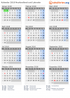 Kalender 2018 mit Ferien und Feiertagen Neufundland und Labrador