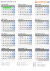 Kalender 2018 mit Ferien und Feiertagen Ontario