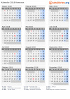 Kalender 2018 mit Ferien und Feiertagen Komoren