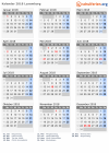 Kalender 2018 mit Ferien und Feiertagen Luxemburg