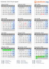 Kalender 2018 mit Ferien und Feiertagen Aust-Agder
