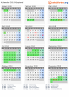 Kalender 2018 mit Ferien und Feiertagen Oppland