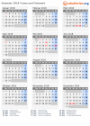 Kalender 2018 mit Ferien und Feiertagen Troms und Finnmark