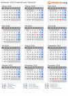 Kalender 2018 mit Ferien und Feiertagen Vestfold und Telemark