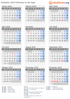 Kalender 2018 mit Ferien und Feiertagen Falkenau an der Eger