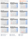 Kalender 2018 mit Ferien und Feiertagen Ungarn