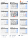Kalender 2019 mit Ferien und Feiertagen Åland