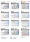 Kalender 2019 mit Ferien und Feiertagen Lappland