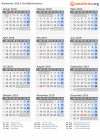 Kalender 2019 mit Ferien und Feiertagen Großbritannien