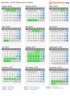 Kalender 2019 mit Ferien und Feiertagen Gelderland (mitte)