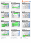 Kalender 2019 mit Ferien und Feiertagen Groningen