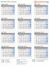 Kalender 2019 mit Ferien und Feiertagen Lettland