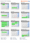 Kalender 2019 mit Ferien und Feiertagen Tröndelag