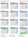 Kalender 2019 mit Ferien und Feiertagen Vestfold