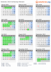 Kalender 2019 mit Ferien und Feiertagen Schleswig-Holstein