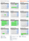 Kalender 2019 mit Ferien und Feiertagen Prerau