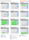 Kalender 2019 mit Ferien und Feiertagen Reichenberg