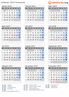 Kalender 2019 mit Ferien und Feiertagen Venezuela