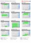 Kalender 2020 mit Ferien und Feiertagen Baden-Württemberg