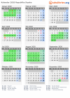 Kalender 2020 mit Ferien und Feiertagen Republika Srpska