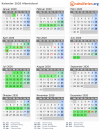 Kalender 2020 mit Ferien und Feiertagen Albertslund