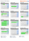 Kalender 2020 mit Ferien und Feiertagen Allerød
