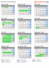 Kalender 2020 mit Ferien und Feiertagen Esbjerg