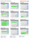 Kalender 2020 mit Ferien und Feiertagen Fredensborg