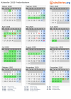 Kalender 2020 mit Ferien und Feiertagen Frederikshavn