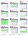 Kalender 2020 mit Ferien und Feiertagen Halsnæs