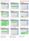 Kalender 2020 mit Ferien und Feiertagen Horsens