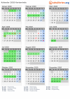 Kalender 2020 mit Ferien und Feiertagen Kerteminde