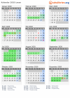 Kalender 2020 mit Ferien und Feiertagen Laesø