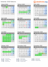 Kalender 2020 mit Ferien und Feiertagen Rødovre