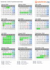 Kalender 2020 mit Ferien und Feiertagen Vesthimmerlands