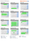 Kalender 2020 mit Ferien und Feiertagen Bayern