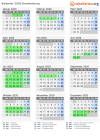 Kalender 2020 mit Ferien und Feiertagen Brandenburg