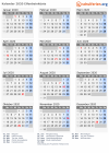 Kalender 2020 mit Ferien und Feiertagen Elfenbeinküste