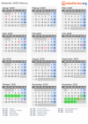 Kalender 2020 mit Ferien und Feiertagen Kainuu