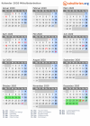 Kalender 2020 mit Ferien und Feiertagen Mittelösterbotten