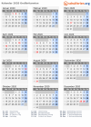 Kalender 2020 mit Ferien und Feiertagen Großbritannien