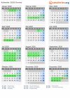 Kalender 2020 mit Ferien und Feiertagen Drente