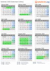 Kalender 2020 mit Ferien und Feiertagen Gelderland (mitte)