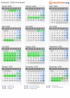 Kalender 2020 mit Ferien und Feiertagen Overijssel