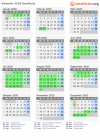 Kalender 2020 mit Ferien und Feiertagen Basilikata
