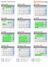 Kalender 2020 mit Ferien und Feiertagen Marken