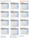 Kalender 2020 mit Ferien und Feiertagen Kongo, Rep.